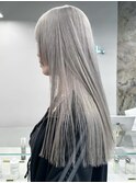 ダブルカラーブルーアッシュグレージュカラーレイヤーカット