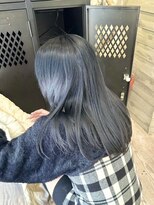 ヲタク(wotaku.)&nbsp;ブルーブラックネイビーカラー暗髪残留なしカラーダークグレー