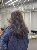 癖毛風ロングパーマ