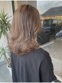 20代30代大人かわいいダブルカラーくせ毛風パーマ乾かすだけ