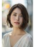 【大人女性の艶カラー】カット+白髪染めカラー(根本染)