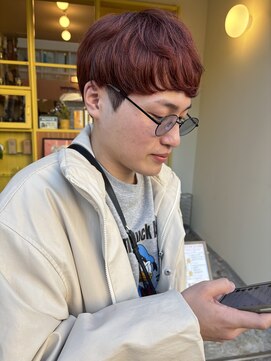 ヒントステーション(HINTSTATION) 〈浅草 半個室〉マッシュショート/オレンジベージュ