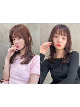 【大人気♪CUT+最新カラー＋Tr\6900～】思わず笑顔に☆大切な顔周りをセンスと技術でズルいくらい可愛く★