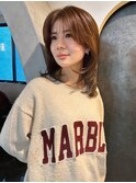 ベージュカラーレイヤースタイル