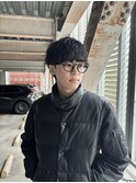 シャドウパーマ韓国風マッシュ