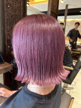ヘアリゾート粋 ティガ 池袋店(tiga) ミディアムレイヤー/くびれミディアム/抜け感/ピンクカラー