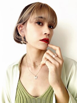 ミムデオム(MIMU de HOMME) ボブ×ポイントカラー