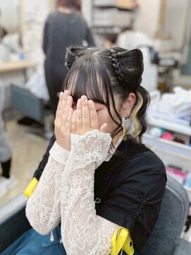 ファースト 祇園本店(first) 【ヘアセットサロンfirst】猫耳くらげヘア♪