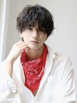 ルーシー 渋谷(LUCEY) センターパートフェザーパーマシャドウパーマメンズパーマ