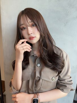 2wayバング 韓国ヘアレイヤーカット 小顔 くびれ ヘア