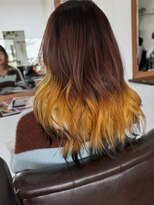 ヘアメイク エイト キリシマ(hair make No.8 kirishima)&nbsp;ブラウン×イエロー×スソカラー