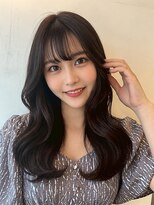 ヘアリゾート粋 新宿三丁目本店 透明感ダークブラウン/レイヤーカット/くびれカール