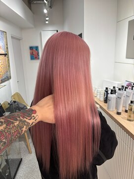 ペレ 原宿(PELE) ダークパープルナチュラルショート夏のヘアアレンジ原宿