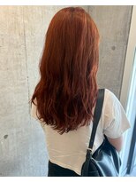 ロッカヘアエジェ(ROCCA hair eje.)&nbsp;ワンホンレイヤーテラコッタオレンジロング