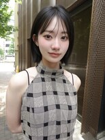 サンドハーツギンザ(sand Hearts ginza)&nbsp;切りっぱなしボブ/ブルーブラック/シースルーバング