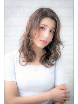 ソア 武蔵小杉(SOAR) 大人かわいい無造作カールとデザインカラー小顔ボブディ
