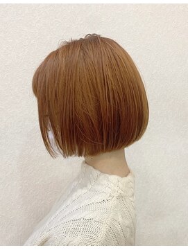 アグランテトラ 野田阪神店(a Gland tetra) ピレンジカラーぷつっとカット大人可愛い艶髪ボブスタイル