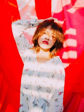 美容室 リズヘアー 稲毛店(Riz hair) 長めバング×レイヤーミディー【稲毛】