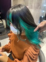 ワンズリー 本厚木店(ONE's ly) インナーカラー×ライトグリーン