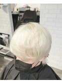 ホワイトブロンド×ウルフカット　rikuto