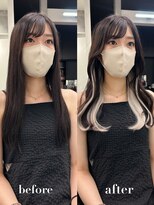 リリー(Lilley)&nbsp;【lilley 稲永麻衣】エクステ+インナーカラー+天神韓国ヘア