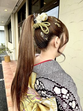 ドルチェ(dolce) 成人式ヘア　金箔　和装
