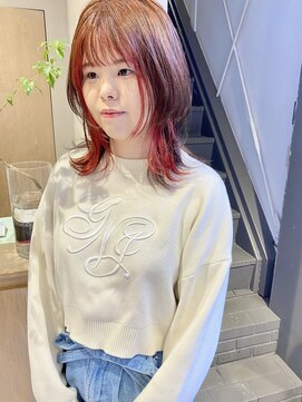 フェンヘアーアイス 中目黒(Fen.hair ici) 大人可愛い大人美人小顔立体カットインナーカラー透け感