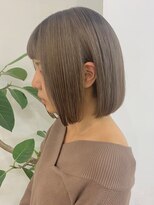 リムレスバイサンク 万代 新潟駅(LIMLESS by cinq) ミルクティーベージュダブルカラーグレージュカラーハイライト