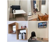 ヘアプレンデレ ヤノ(hair Prendere YANO)の雰囲気（キッズスペースでは、お子様と同じお部屋で施術出来ます。TV有り）