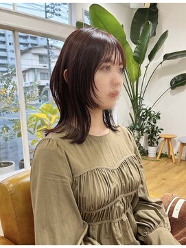 コムヘアー(COM HAIR) くびれボブ。フェイスレイヤー。