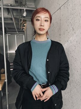 スティードトーキョー(Steed Tokyo) short wolf / tight bangs / orange pink【Steed/立川】