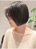 【mimura】コンパクトボブ　ミニボブ　前髪なし　黒髪ボブ　草加