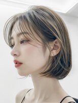 アイニ 天王寺アポロ店(aini) アディクシーカラーハイライトダブルカラーレイヤーカットボブ