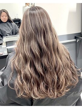 シエラ 心斎橋(CIERA.) アプリコットオレンジハイライトカラーミルクティーグレージュ