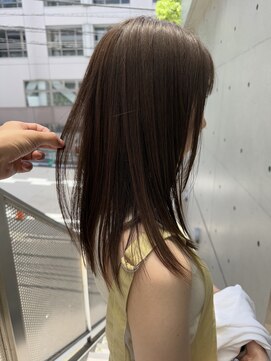 ディジョン(Dijon) 韓国顔まわりレイヤーカットグレージュオリーブベージュブラウン