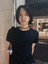 =メンズボブ/フェザーパーマ／MEN’S HAIR/ブルーブラック