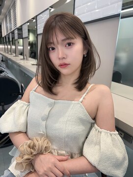 リリー(Lilley) 【稲永麻衣】レイヤーカット+顔まわり+ダブルカラー+韓国ヘア