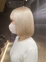 エン 栄店(enne)&nbsp;ココアベージュ/クラゲヘアー/ボブレイヤー/小顔/黒髪/栄