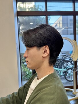 柔らか縮毛矯正×センターパート