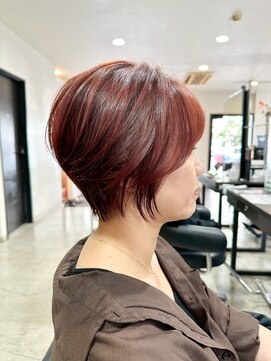 ヴィスト バイ レボ(VIST by REVO) 着物ヘア/ダークアッシュ/ミディアムレイヤーカット/新松戸