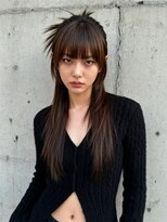 エイチ ウルフカット 大阪梅田(811)&nbsp;レイヤーボブヘアカラーバレイヤージュ50代くるみちゃんヘア