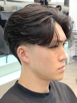 フィフス 渋谷(fifth) 渋谷緩め毛流れセンターパートフェザーパーマ癖毛曲がる縮毛矯正