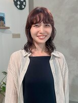 ノマド(nomad)&nbsp;ミディアムパーマ　ピンクブラウン　ニュアンスパーマ