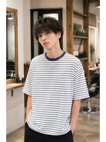 MEN's Baguz MEN'Sカット/ MEN'Sパーマ/ MEN'Sカラー 無造作カール×束感メンズマッシュ韓国風ニュアンスパーマヘア