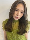 イルミナカラー 小顔 オリーブカラー セミウェットウェーブ