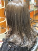 グレージュカラー × 大きめワンカール