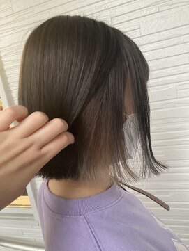 ジッピー ヘアーコレクション 10代20代30代40代 切りっぱなしボブインナーカラー グレージュ