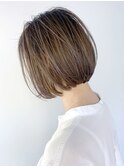 バレイヤージュ_チェリーブラウンフェミニンロング_ba332234