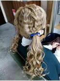 編み込みツインテール