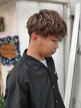 シャローム(SHALOM) パーマ風メッシュハイライト